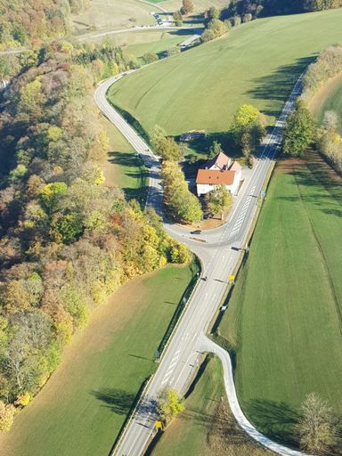 Gasthof Schlatterhöhe aus der Luft
